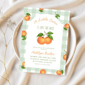 A Little Cutie Citrus Pink Baby Shower Invitation