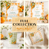 Body Douce Fête de Bébé au Gingham Orange