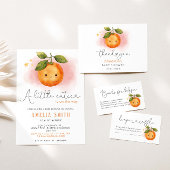 Serviette En Papier Un petit Baby shower de clémentine orange Cutie