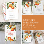 Kleine Cutie Sinaasappel Clementine Baby shower Fa Papieren Bordje