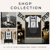 Little Gentleman Bowtie Boy Birthday Baby Shower Bedankkaart