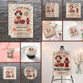 Serviette En Papier Un petit Baby shower de pompier de camion de héros