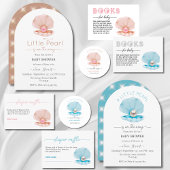 Étiquette Blue Coastal Chic Seashell