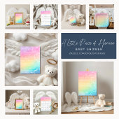 Invitation Little Piece of Heaven Rainbow baby shower