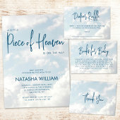 Baby shower van Heaven Clouds Vierkante Kartonnen Onderzetter