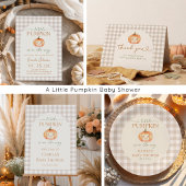 Invitation d'anniversaire 1 an Little Pumpkin auto