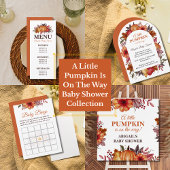Invitation Mignonne Petite Citrouille Est En Route Baby showe