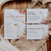 Sticker Rond Un petit Baby shower de fille d'oie idiot