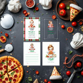 Invitation Le thème de la pizza Un petit morceau de Baby show