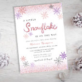 Papier Invitation du Baby shower Little Snowflake Budget