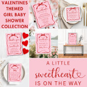 Carte D'accompagnement Red and Pink Valentines Diaper Raffle Baby Shower