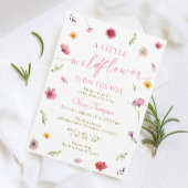 Poster Little Wildflower Baby Shower Welcome
