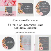 Serviette En Papier Un Petit Baby shower De Fille Rose Fleur sauvage