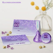 Invitation Falling Purple Parties scintillant 60th Birthday P