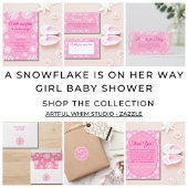 Invitation pour baby shower fille flocon de neige