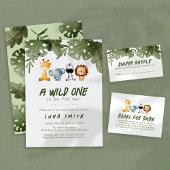 Carte D'accompagnement Un Sauvage Est En Route Safari Diaper Raffle