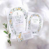 Invitation En Aluminium Véritable huile | Cute Jungle Safari Baby shower g