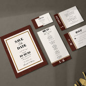 Invitation Abstrait Elegance Golden Frame Numéro de tableau