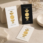 Carte De Visite Minimal Geometric Wellness Ivory
