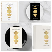 Banderoles Phases Lune Abstraites Art géométrique Or/Noir