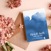 Abstracte waterverf blauw kleur splash brush strok post-it® notes