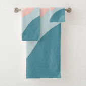 Collection Abstrait Moderne Rose Pâle Menthe (En situation)