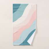 Collection Abstrait Moderne Rose Pâle Menthe (Serviette à main)