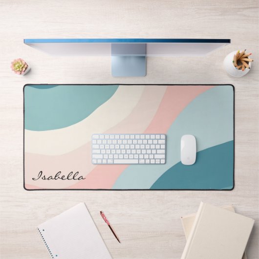 Collection Abstrait Moderne Rose Pâle Menthe (Bureau 1)