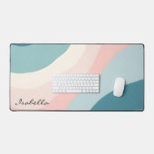 Collection Abstrait Moderne Rose Pâle Menthe (Clavier et souris)