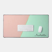 Collection Abstrait Tendance Rose Pâle Menthe (Clavier et souris)