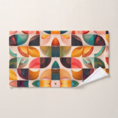 Collection Abstraite de Carrés populaires Retro (Serviette à main)