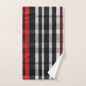 Collection Abstraite Red Black Plaid (Serviette à main)