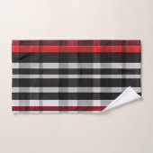 Collection Abstraite Red Black Plaid (Serviette à main)