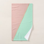 Collection Abstraite Tendance Rose Saumon Menthe (Serviette à main)