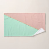 Collection Abstraite Tendance Rose Saumon Menthe (Serviette à main)