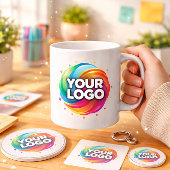 Carte De Visite Carré Add Your Custom Circle Logo Professional