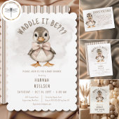 Invitation Adorable Baguette De Canard Ce Sera Baby shower