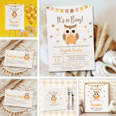 Assiettes En Carton Adorable Owl Baby Shower Boy Boho