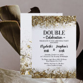 Banderoles Double mixte adulte fête d'anniversaire | Blanc do