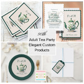 Serviette En Papier 90e anniversaire Tea Party Green Regency Anniversa