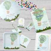 Assiettes En Carton Aventure Attend | Baby shower à ballon à air chaud