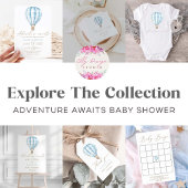 Serviette En Papier Adventure Await Blue Hot Air Balloon Baby shower