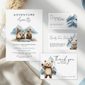 Carte D'accompagnement Mountains Baby Shower Diaper Raffle Ticket