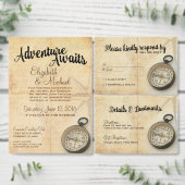Rustieke Avontuurlijke Reizen Trouwuitnodiging Kaart (Personaliseer de collectie van deze zelfstandige maker.)