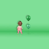 Afro-Amerikaanse Baby ballonnen - Het is een meisj Magneet