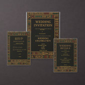 Autocollant rond Mariage Gold Kente africain (Personnalisez la collection de ce créateur indépendant.)