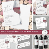 Serviette En Papier Vin Âgé À Parfait Anniversaire
