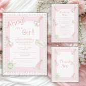 Ahoy C’est une fille Nautique\ Invitation Baby sho