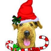 Papier Cadeau Airedale Terrier Joyeux Noël