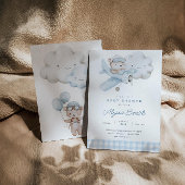 Vliegtuig en Teddy Bear Baby shower Welkomstbord Poster